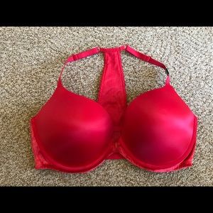 VICTORIAS SECRET RED SATIN/SEQUINS 40DD!! BNWOT!